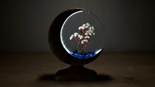 How to Make A Flowering Crescent Shaped Epoxy Resin Lamp