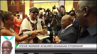 American singer Stevie Wonders acquires Ghanaian Citizenship by Pres Akufo Addo #yearofreturn #ghana