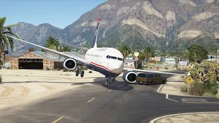 Dangerous Pilot Makes Emergency Landing On The Highway | GTA 5