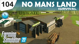 SAWMILL JOINS THE FARM & NEW FIELDS - Day 128 - No Mans Land Survival | Farming Simulator 22 | FS22