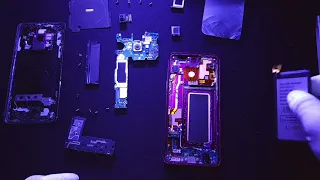 Samsung Galaxy S9 замена аккумулятора и слухового динамика | Короткая версия