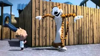 A funny trick - Calvin & Hobbes 3d animation