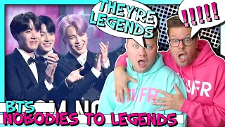 BTS FROM NOBODIES TO LEGENDS (2019) // First Time Reaction to BTS