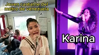 hermosa Venezolana   Canta a quien de Karina en el metro de Venezuela Caracas