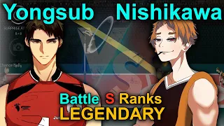 The Spike Volleyball 3x3. Yongsub vs Nishikawa. Battle of the LEGENDARY S Ranks