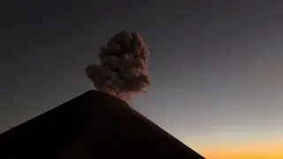 Fuego erupting