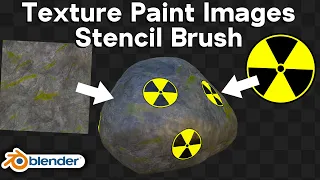 Texture Paint with Images - Stencil Brush (Blender Tutorial)