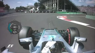 Onboard pole position Lewis Hamilton F1 2016 Mexico