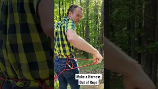 Make a harness out of rope - Swiss seat #climbing #rappelling #rope