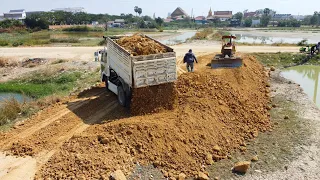 Best New Techniques Construction Road widening 10M X 100M By 5Ton Dump Truck And Bulldozer