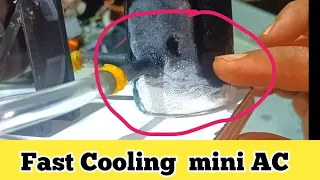 mini AC , simple diy Fast Cooling AC , Powerfull Refrigerator Freezing AC 100% working