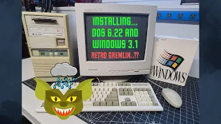 Dos 6.22 & Windows 3.1 Fresh Install on the 386 SX 33 (with a retro Gremlin!!)
