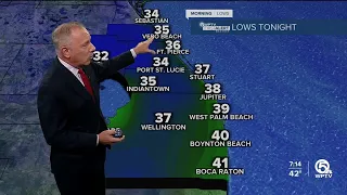 WPTV First Alert Weather Forecast: Saturday morning, Jan. 14, 2023