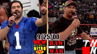WWF RAW vs. WCW Nitro - September 25, 2000 Full Breakdown - Russo Wins WCW Title - RAW Debuts on TNN