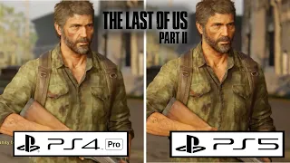 The Last Of Us Part 2 PS4 PRO VS PS5 Graphics Comparison Gameplay/PlayStation 4 PRO VS PlayStation 5