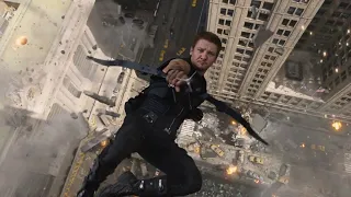 Hawkeye Jump Scene   Battle of New York   The Avengers 2012 Movie Clip HD