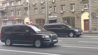 Кортеж 🚙Си Цзиньпин . Москва 21.03 2023