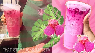 STARBUCKS BARISTA MAKES A DRAGON DRINK : Starbucks Employee Shows You How To Make The Dragon Drink