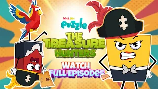 Mr&Mrs Puzzle | S1-EP03 & EP04  The Treasure Hunters | Funny Cartoons for Kids