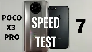 Xiaomi Poco X3 Pro vs Iphone 7 Speed Test