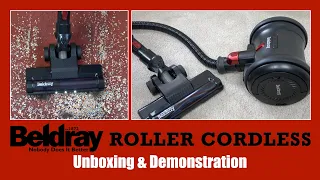 Beldray Roller Cordless Vacuum Cleaner Unboxing & Demonstration