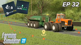 Fully AUTOMATED slurry spreading with CoursePlay & Autodrive!  - Farmville, NC - Episode 32 - FS22