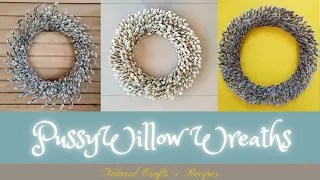 DIY Pussy Willow Wreath ~ Fantastic spring door wreath! (Pussywillows are blooming from Feb - April)