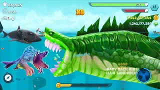 Hungry Shark Evolution - Bigger Monster Giant Atomic Sharkjira Godzilla Mod - All 26 Sharks Unlocked