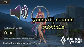 Yena Voice Lines | Yena Quotes | Yena Sayings | AoV YouTube | 傳說對決 | RoV | Liên Quân Mobile