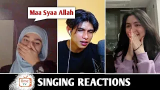 Ukhti Maroko ini seneng banget setelah di nyanyiin lagu Ramadhan | SINGING REACTIONS OmeTV