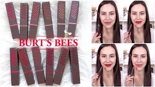 Burt's Bees Lipsticks Review + Lip Swatches