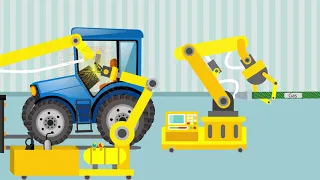 #TRACTOR - Construction Of Agricultural vehicles _  Animation Production Tractor FOR Kids