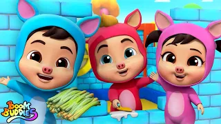 Three Little Pigs Story | Pretend Play Song | Cartoon Stories for Kids | Nursery Rhymes by Kids Tv