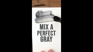 How to Mix PERFECT GRAYS in Watercolor! #shorts #watercolor #painting