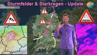 UNWETTER - Sturmfelder & Starkregen - Update: Freitags-Gewitter-Tief. Evtl. Hochwassergefahr Alpen!