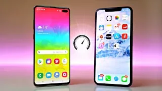 Samsung Galaxy S10 Plus vs iPhone XS Max - Speed Test! (WOW)