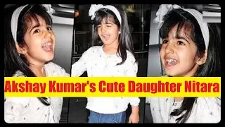 Akshay Kumar's Cute Daughter Nitara Making Funny Faces For Media