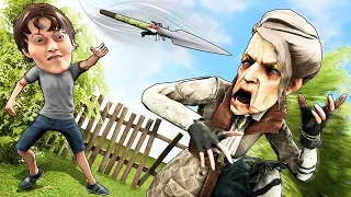 ВНУК ПРОБИЛ БАБКЕ ГОЛОВУ КОПЬЕМ!!! - УГАР В GRANNY SIMULATOR