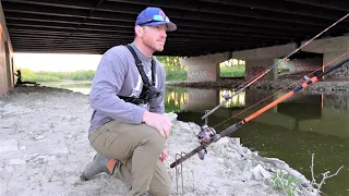 Catching GIANTS Under A Bridge!! (Catch and Cook)