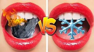 BOY ON FIRE vs ICY BOY! Hot vs Cold Challenge || Funny Situations by Crafty Panda School