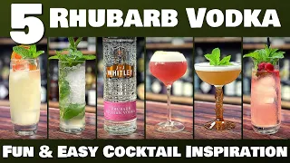 5 EASY VODKA Cocktails - RHUBARB Vodka Cocktails!