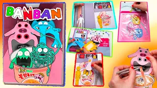 DIY♥ CHEF PIGSTER BULDAK MUKBANG 7GAMING BOOK+ASMR / GARTEN OF BANBAN3 CHEF PIGSTER STORY BOOK