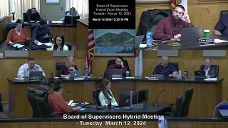 County of Lake Board of Supervisors Meeting · Tuesday 03/12/2024