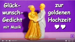 FG170 👴👵 Glückwunsch-Gedicht zur goldenen Hochzeit 💛💛 Glückwünsche zum 50. Hochzeitstag 💛💛