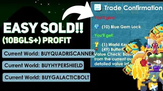 PROFIT CLEAN (10BGLS+) HOW? Buy and Sell Profitable World | Must Watch! | - GrowTopia