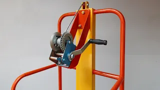 How To Make Mini Forklift Using Winch | Homemade Mini Forklift Using Winch