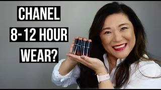 NEW CHANEL ROUGE ALLURE LAQUE LIPSTICKS | DO THEY LAST 8-12 HOURS? | SWATCH, WEAR TEST AND REVIEW