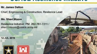 Building Resilience: The USACE Initiative and Plan