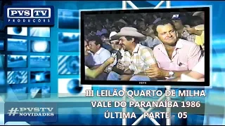 Pvstv Novidades - 5ª e ÚLTIMA PARTE - TERCEIRO LEILÃO QUARTO DE MILHA VALE DO PARANAÍBA.