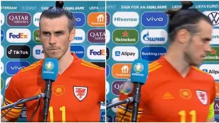 Gareth bale Stroms out of the interview